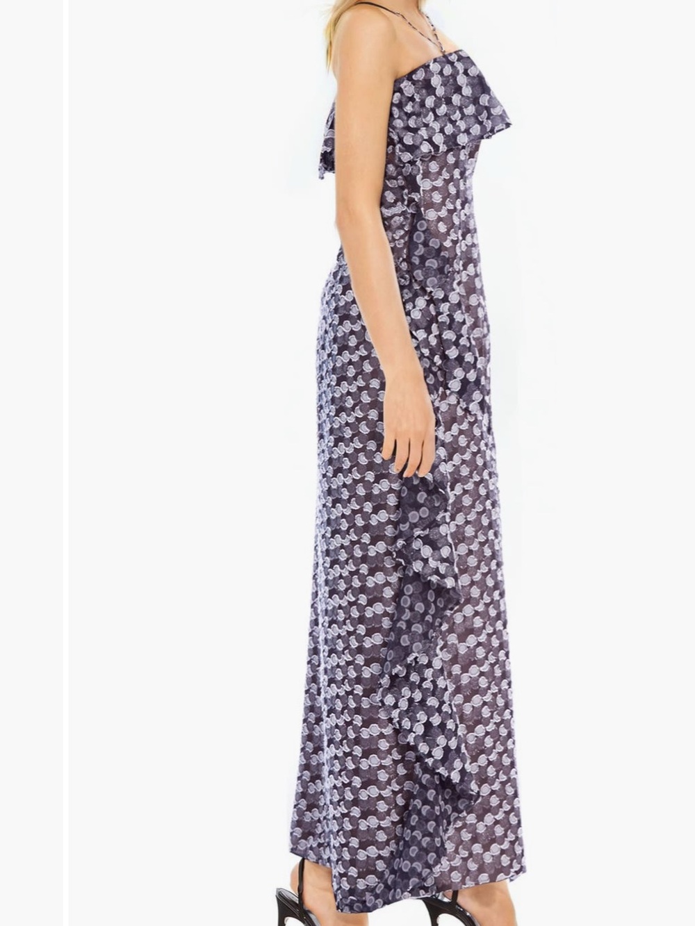 Jewel Badgley Mischka
Ruffle Popover
Halter Maxi
Dress - Picture 3 of 13